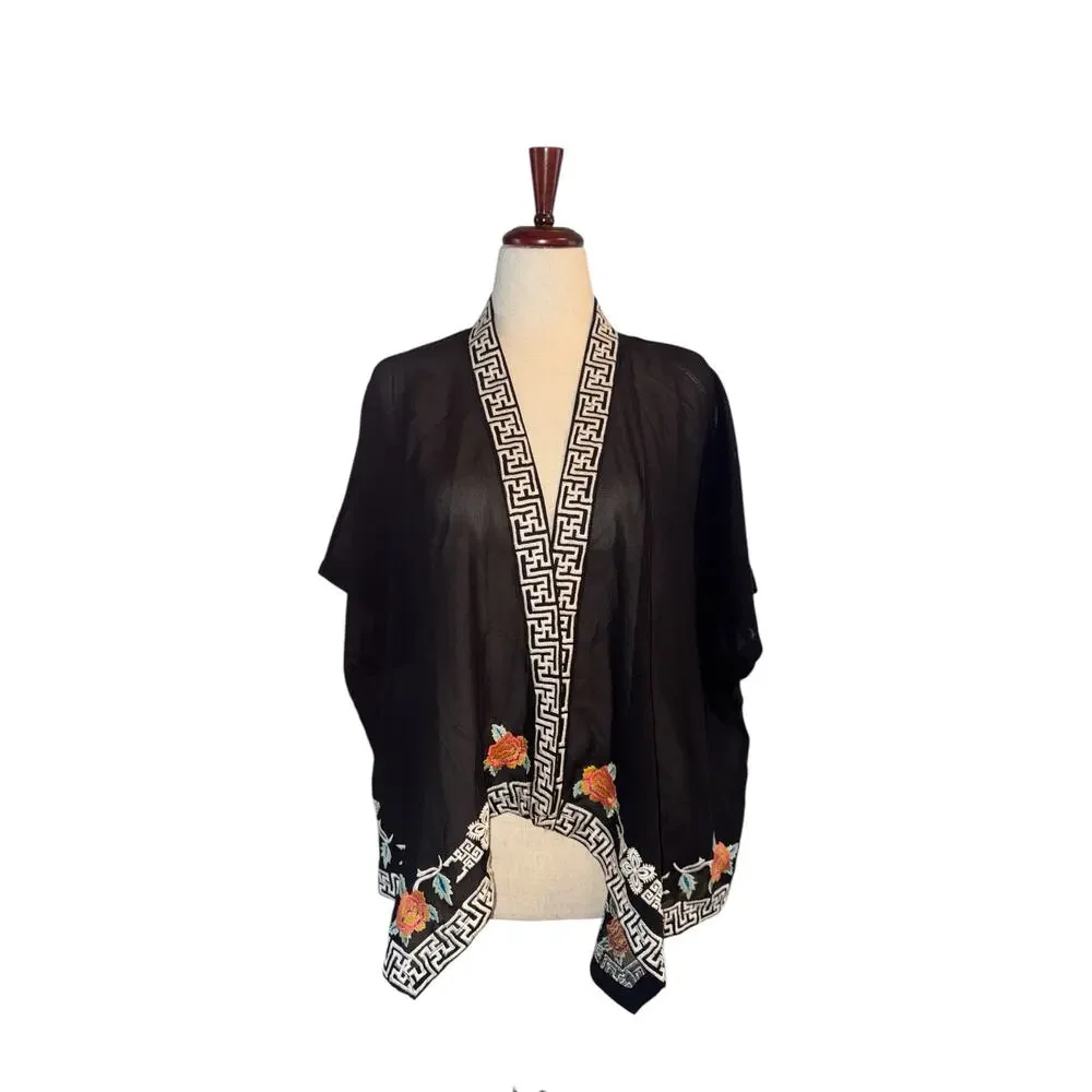 Forever 21 boho asymmetrical sheer oversized shrug XS - NWT - Picture 1 of 8